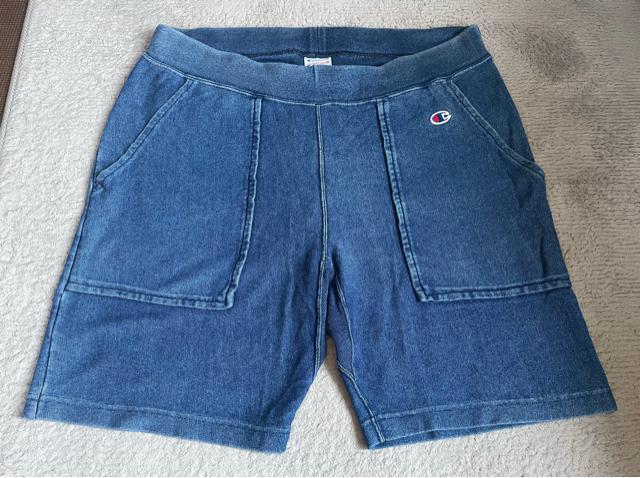 チャンピオン Champion リバースウィーブ ショートパンツ C3-H502 無地 Mサイズハーフパンツ インディゴウォッシュ < 男性ファッション  チャンピオン Champion リバースウィーブ ショートパンツ C3-H502 無地 Mサイズハーフパンツ インディゴウォッシュ < 男性ファッションの