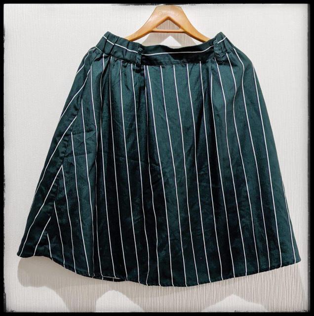 ★E hyphen world gallery★イーハイフンワールドギャラリー★ひざ丈スカート★スカート★緑★ストライプ柄★F★ < ブランド ★E hyphen world gallery★イーハイフンワールドギャラリー★ひざ丈スカート★スカート★緑★ストライプ柄★F★ < ブランドの