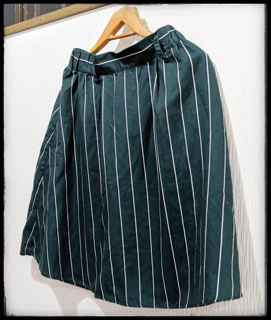 ★E hyphen world gallery★イーハイフンワールドギャラリー★ひざ丈スカート★スカート★緑★ストライプ柄★F★ < ブランド ★E hyphen world gallery★イーハイフンワールドギャラリー★ひざ丈スカート★スカート★緑★ストライプ柄★F★ < ブランドの