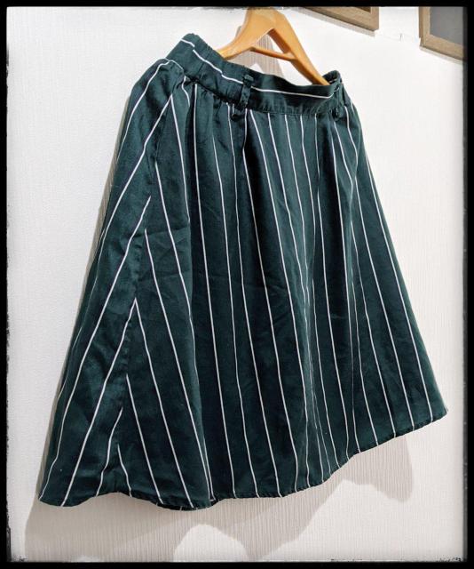 ★E hyphen world gallery★イーハイフンワールドギャラリー★ひざ丈スカート★スカート★緑★ストライプ柄★F★ < ブランド ★E hyphen world gallery★イーハイフンワールドギャラリー★ひざ丈スカート★スカート★緑★ストライプ柄★F★ < ブランドの