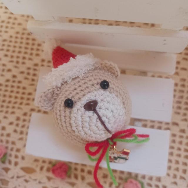 ☆Hand made☆ X'MAS*クマさんのブローチ*あみぐるみ < 女性ファッション ☆Hand made☆ X'MAS*クマさんのブローチ*あみぐるみ < 女性ファッションの