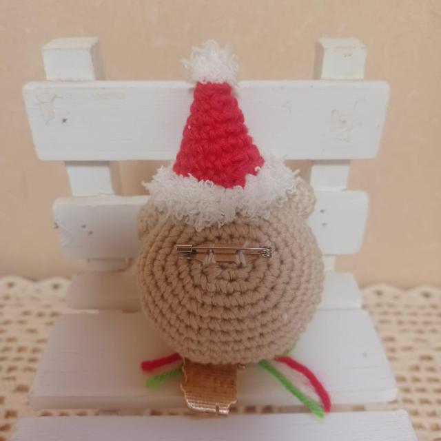 ☆Hand made☆ X'MAS*クマさんのブローチ*あみぐるみ < 女性ファッション ☆Hand made☆ X'MAS*クマさんのブローチ*あみぐるみ < 女性ファッションの