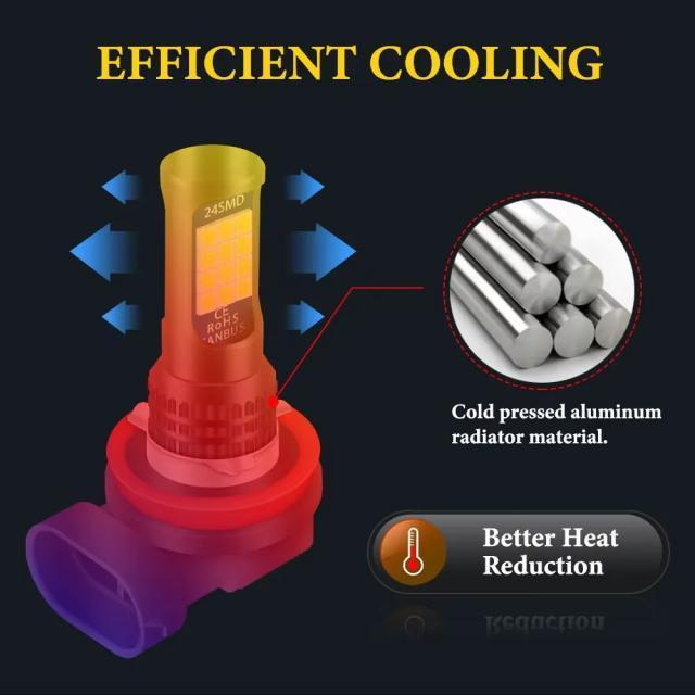 H8/H11/H16pLEDou6000K/3000KQFؑ 邢1800lm LED3030LEDCg  /oCN