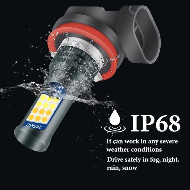 H8/H11/H16pLEDou6000K/3000KQFؑ 邢1800lm LED3030LEDCg  /oCN