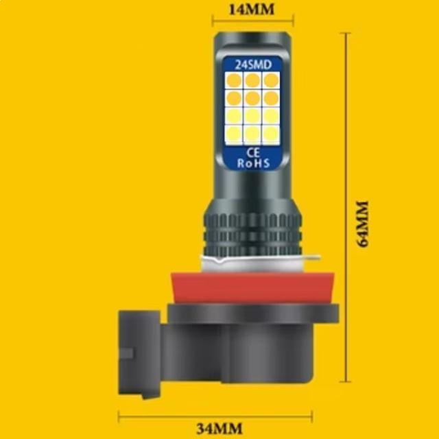H8/H11/H16pLEDou6000K/3000KQFؑ 邢1800lm LED3030LEDCg  /oCN