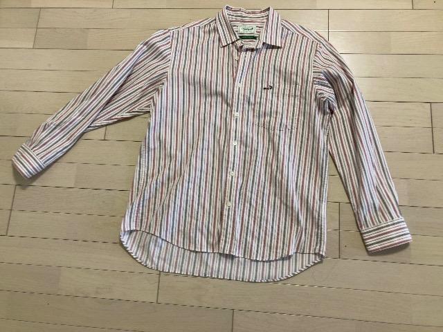 特価未使用に近クロコダイルcrocodileシャツ長袖高級シャツポケット付き刺繍ロゴ縦縞オフィス大人気高級ブランド大活躍素敵重宝 < ブランド 特価未使用に近クロコダイルcrocodileシャツ長袖高級シャツポケット付き刺繍ロゴ縦縞オフィス大人気高級ブランド大活躍素敵重宝 < ブランドの