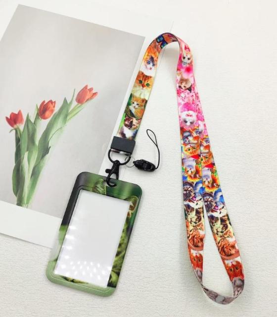 新品 アメリカンショートヘア 猫 IDカードホルダーケース付ネックストラップ < 女性ファッション 新品 アメリカンショートヘア 猫 IDカードホルダーケース付ネックストラップ < 女性ファッションの