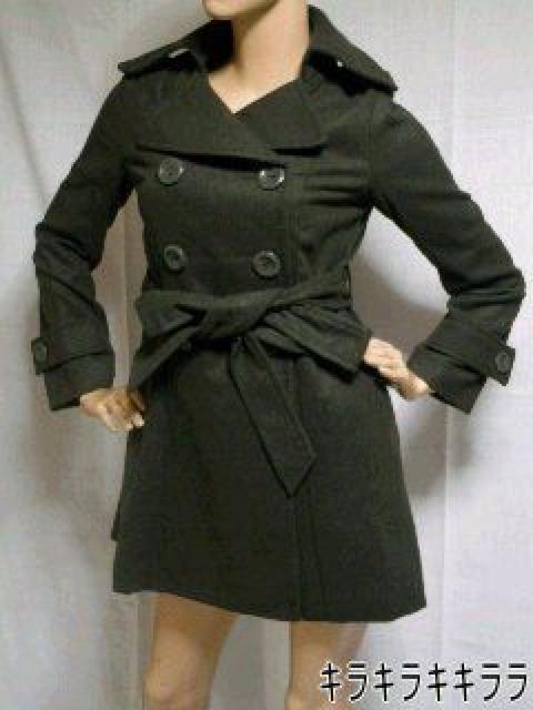 【CECIL McBEE/セシルマクビー】ベルト付・美ライン★クラシカルコート<ブラックM> < ブランド 【CECIL McBEE/セシルマクビー】ベルト付・美ライン★クラシカルコート<ブラックM> < ブランドの