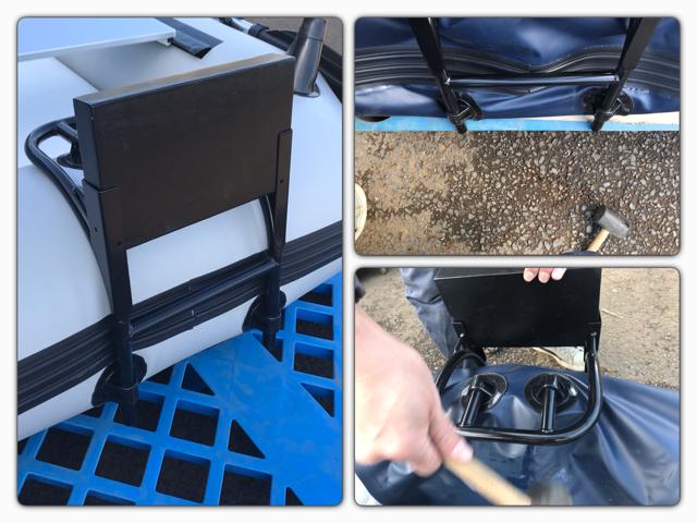 二人用ゴムボート スラットフロア ロッドホルダー マウント付 < レジャー/スポーツ  二人用ゴムボート スラットフロア ロッドホルダー マウント付 < レジャー/スポーツの