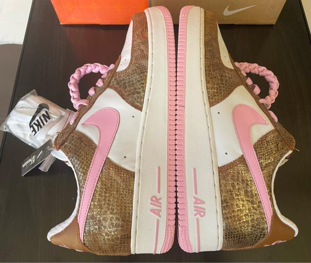 CO@NIKE WMNS AIR FORCE 1 PREMIUM [GOLD SNAKE/PINK] GAtH[X1 Xl[N  uh 
