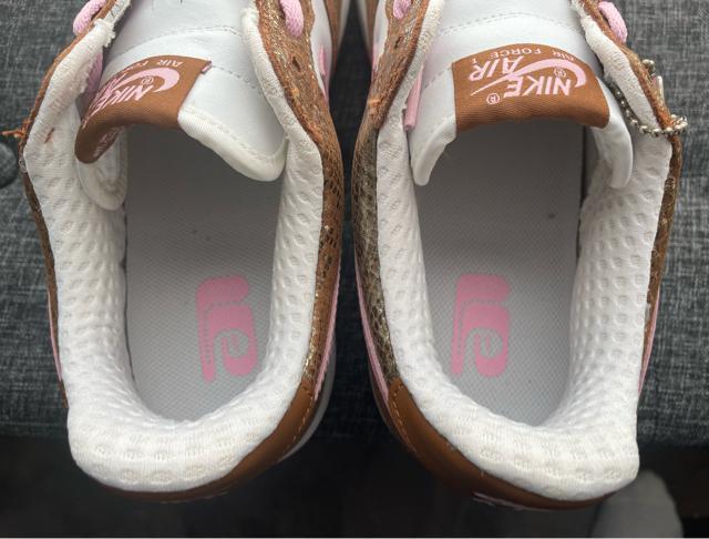 CO@NIKE WMNS AIR FORCE 1 PREMIUM [GOLD SNAKE/PINK] GAtH[X1 Xl[N  uh 