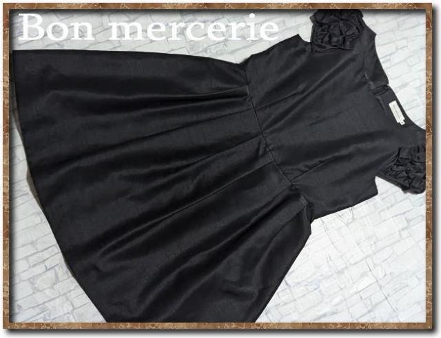 ボンメルスリー リボン付きワンピース 黒 < ブランド  ボンメルスリー リボン付きワンピース 黒  < ブランドの