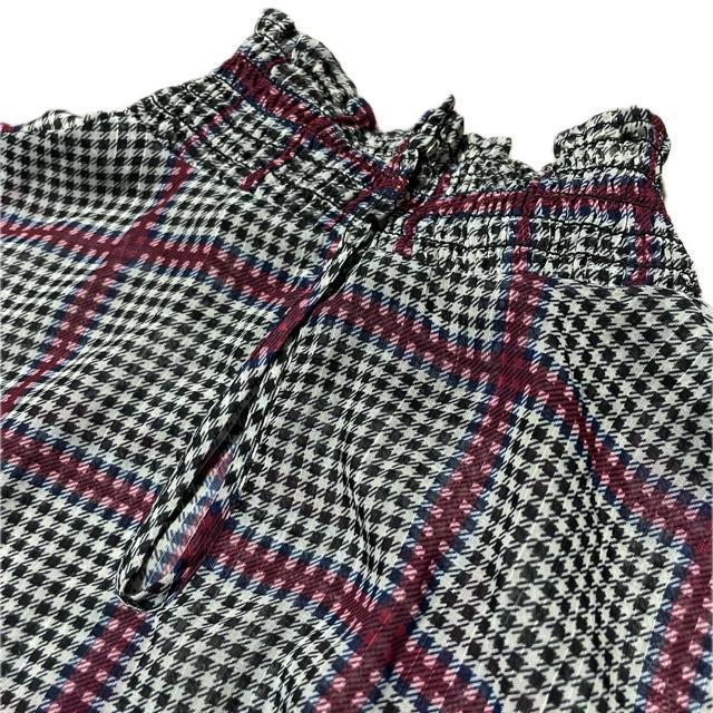 Rodeo Crowns チェック柄 シフォン パフスリーブ 長袖 ブラウス < ブランド Rodeo Crowns チェック柄 シフォン パフスリーブ 長袖 ブラウス < ブランドの