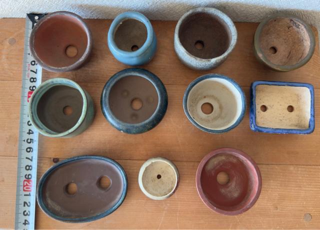 F 盆栽鉢 豆盆栽鉢 山野草鉢 多肉植物鉢 植木鉢 11鉢セット陶器製落款印あり < ペット/手芸/園芸 F 盆栽鉢 豆盆栽鉢 山野草鉢 多肉植物鉢 植木鉢 11鉢セット陶器製落款印あり < ペット/手芸/園芸の
