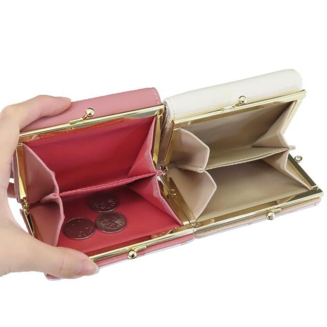 マロンクリーム 財布 口金 三つ折り がま口 ウォレット サンリオ ピンク < 女性ファッション マロンクリーム 財布 口金 三つ折り がま口 ウォレット サンリオ ピンク < 女性ファッションの