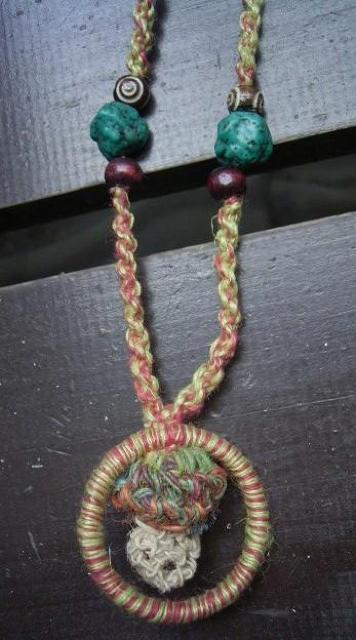 ☆即決☆ヘンプ*きのこネックレス*5 ハンドメイド < 女性アクセサリー/時計  ☆即決☆ヘンプ*きのこネックレス*5 ハンドメイド < 女性アクセサリー/時計の