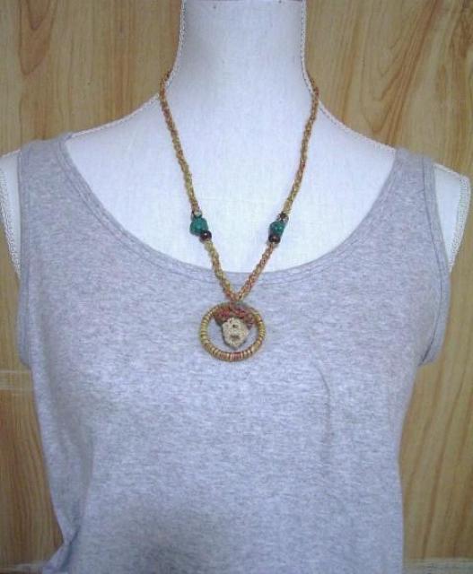 ☆即決☆ヘンプ*きのこネックレス*5 ハンドメイド < 女性アクセサリー/時計  ☆即決☆ヘンプ*きのこネックレス*5 ハンドメイド < 女性アクセサリー/時計の