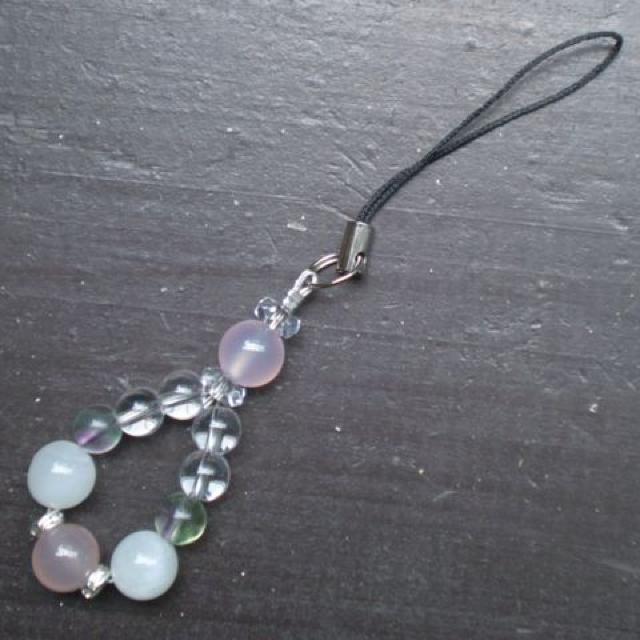 ピンクカルセドニーxムーンストーンxフローライトストラップ < 家電/AV ピンクカルセドニーxムーンストーンxフローライトストラップ < 家電/AVの