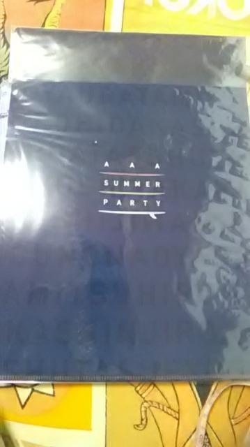 AAA・SUMMER PARTY・クリアファイル < タレントグッズ  AAA・SUMMER PARTY・クリアファイル < タレントグッズの