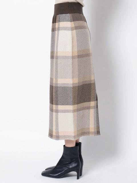 定価14,300円【美品】ラグナムーン●ワイドチェックニットタイトスカート●M ベージュ●タイトスカート ニットスカート < ブランド 定価14,300円【美品】ラグナムーン●ワイドチェックニットタイトスカート●M ベージュ●タイトスカート ニットスカート < ブランドの