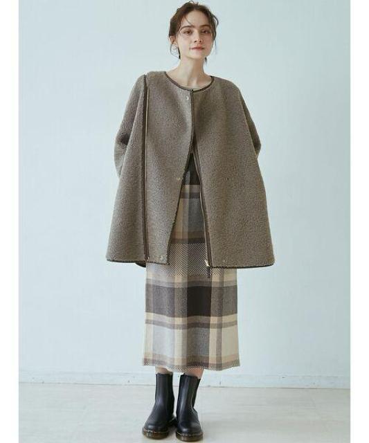 定価14,300円【美品】ラグナムーン●ワイドチェックニットタイトスカート●M ベージュ●タイトスカート ニットスカート < ブランド 定価14,300円【美品】ラグナムーン●ワイドチェックニットタイトスカート●M ベージュ●タイトスカート ニットスカート < ブランドの