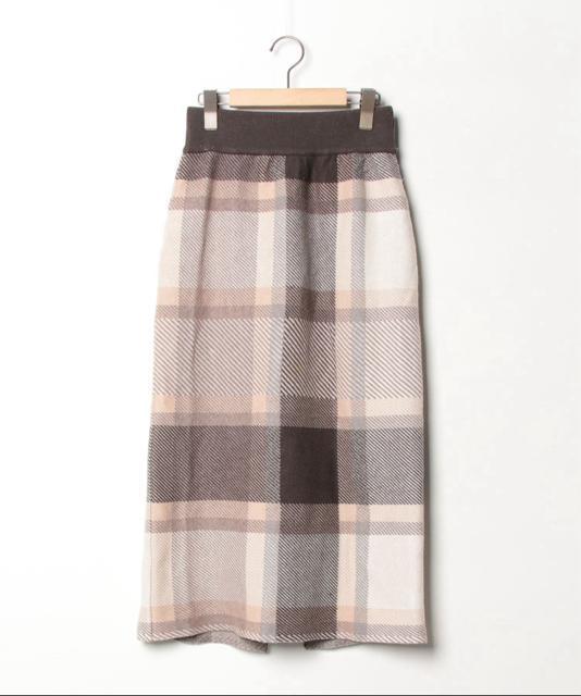 定価14,300円【美品】ラグナムーン●ワイドチェックニットタイトスカート●M ベージュ●タイトスカート ニットスカート < ブランド 定価14,300円【美品】ラグナムーン●ワイドチェックニットタイトスカート●M ベージュ●タイトスカート ニットスカート < ブランドの