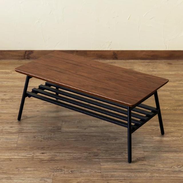 【送料無料】棚付き折れ脚テーブル Luster 80cm 天然木 収納 木目調 スチール脚 センター ローテーブル < インテリア/ライフ 【送料無料】棚付き折れ脚テーブル Luster 80cm 天然木 収納 木目調 スチール脚 センター ローテーブル < インテリア/ライフの