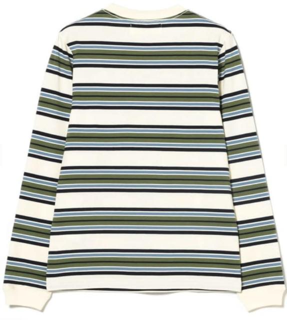 レディース エンブロイダリー ボーダー ロングスリーブ Tシャツ < 女性ファッション  レディース エンブロイダリー ボーダー ロングスリーブ Tシャツ < 女性ファッションの