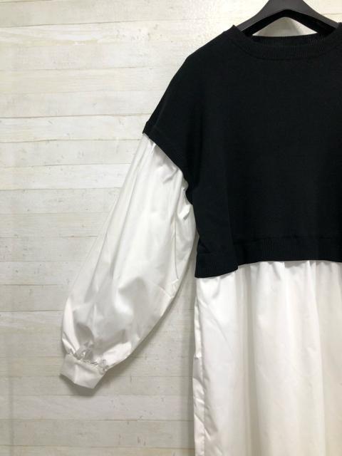 新品☆Lトールサイズ♪異素材ドッキングチュニック&シャツワンピ♪☆Q290 < 女性ファッション  新品☆Lトールサイズ♪異素材ドッキングチュニック&シャツワンピ♪☆Q290 < 女性ファッションの