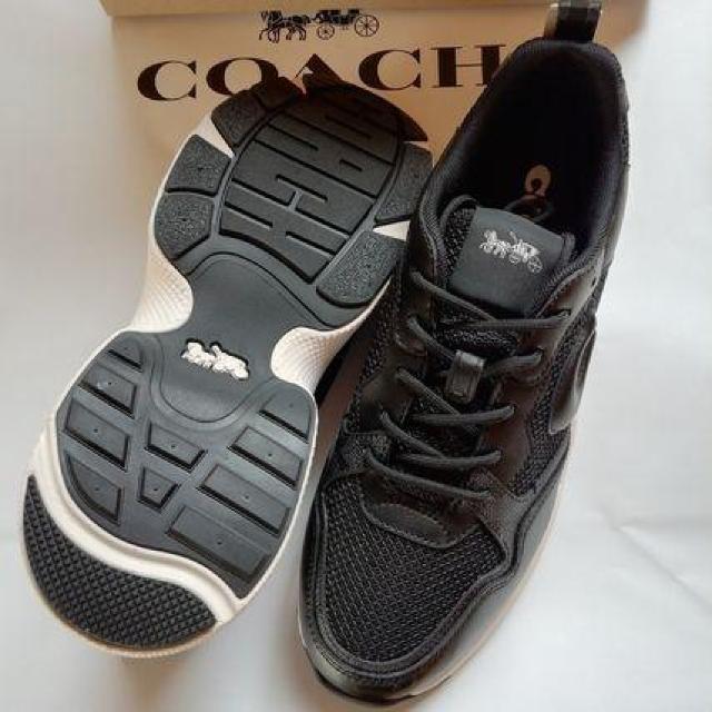 50600円★新品&正規品保証★コーチ COACH★シグネチャー レザースニーカー黒★26cm < ブランド  50600円★新品&正規品保証★コーチ COACH★シグネチャー レザースニーカー黒★26cm < ブランドの