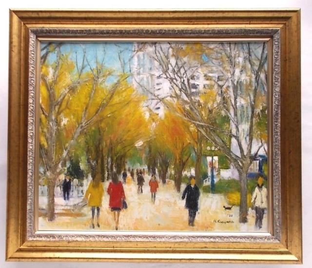 (^^♪ 金山ヒロシ 油彩画 【中之島公園通りの冬】『F8号』新額付き ★中之島ケヤキ通りの冬景色 < ホビー (^^♪ 金山ヒロシ 油彩画 【中之島公園通りの冬】『F8号』新額付き ★中之島ケヤキ通りの冬景色 < ホビーの