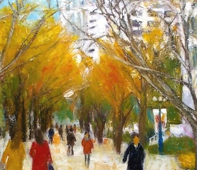 (^^♪ 金山ヒロシ 油彩画 【中之島公園通りの冬】『F8号』新額付き ★中之島ケヤキ通りの冬景色 < ホビー (^^♪ 金山ヒロシ 油彩画 【中之島公園通りの冬】『F8号』新額付き ★中之島ケヤキ通りの冬景色 < ホビーの