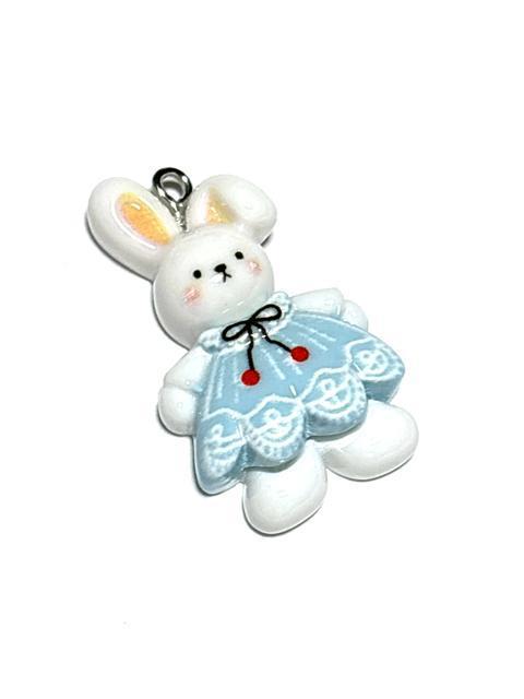 1250 水色 ワンピースを着たウサギちゃん 1個 大きめ 樹脂パーツ アクセサリーチャーム < ペット/手芸/園芸 1250 水色 ワンピースを着たウサギちゃん 1個 大きめ 樹脂パーツ アクセサリーチャーム < ペット/手芸/園芸の