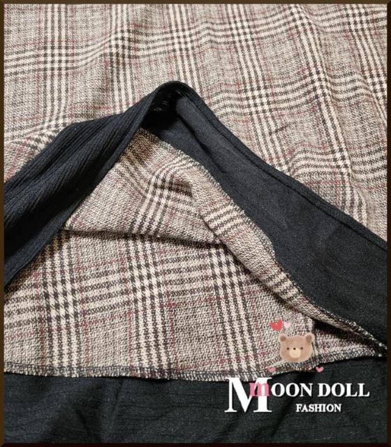 F〜2L*ぽわん袖ハイネックチェック柄フレアロングワンピー < 女性ファッション F〜2L*ぽわん袖ハイネックチェック柄フレアロングワンピー < 女性ファッションの