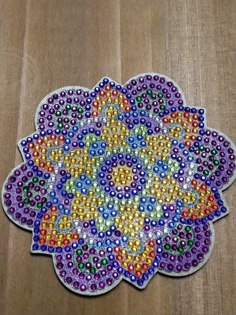 ダイヤモンドアート★花曼荼羅柄のコースターA < インテリア/ライフ ダイヤモンドアート★花曼荼羅柄のコースターA < インテリア/ライフの