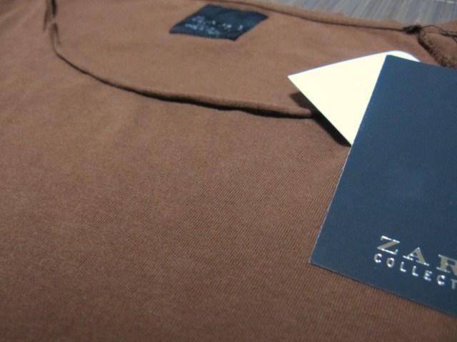 □ZARA/ザラ 切り放し加工 7分袖 Tシャツ/メンズ・M/ブラウン☆新品 < ブランド  □ZARA/ザラ 切り放し加工 7分袖 Tシャツ/メンズ・M/ブラウン☆新品 < ブランドの