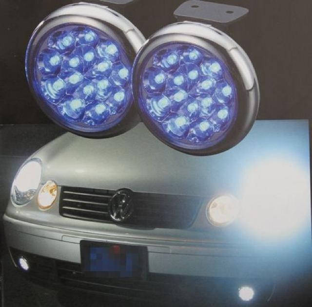 LEDデイライトバルカンタイプ ブルー 丸型デイランプ 防水 < 自動車/バイク LEDデイライトバルカンタイプ ブルー 丸型デイランプ 防水 < 自動車/バイク