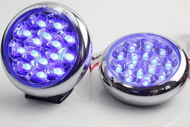 LEDデイライトバルカンタイプ ブルー 丸型デイランプ 防水 < 自動車/バイク LEDデイライトバルカンタイプ ブルー 丸型デイランプ 防水 < 自動車/バイク