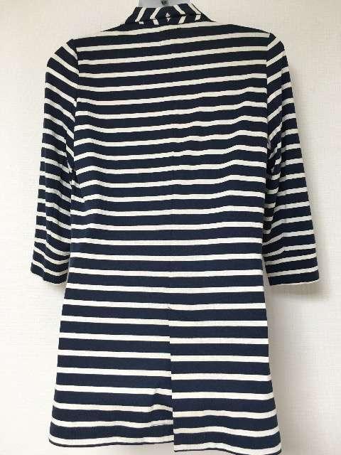 MIIAルーミーズネイビーオフホワイトボーダーテロンチジャケット < ブランド MIIAルーミーズネイビーオフホワイトボーダーテロンチジャケット < ブランドの