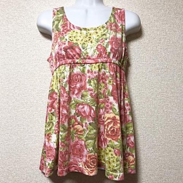 【新品/L】花柄フレアータンク < 女性ファッション 【新品/L】花柄フレアータンク < 女性ファッションの