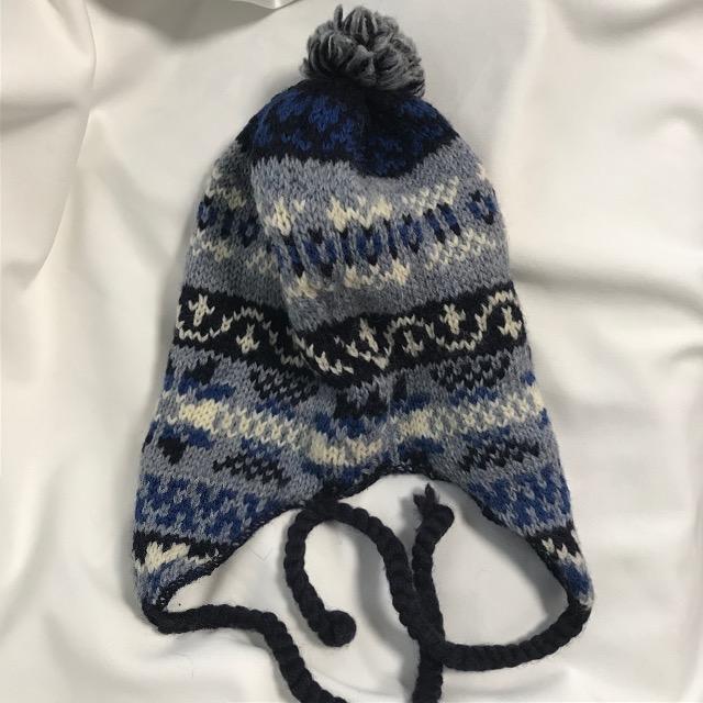 BEAMS ビームス 帽子 ぼうし 毛 ブルー  グレー ニット帽 イギリス < ブランド  BEAMS ビームス 帽子 ぼうし 毛 ブルー  グレー ニット帽 イギリス < ブランドの