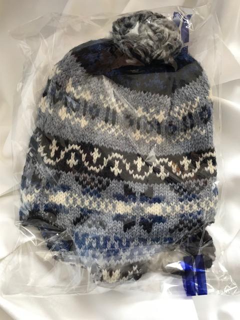 BEAMS ビームス 帽子 ぼうし 毛 ブルー  グレー ニット帽 イギリス < ブランド  BEAMS ビームス 帽子 ぼうし 毛 ブルー  グレー ニット帽 イギリス < ブランドの