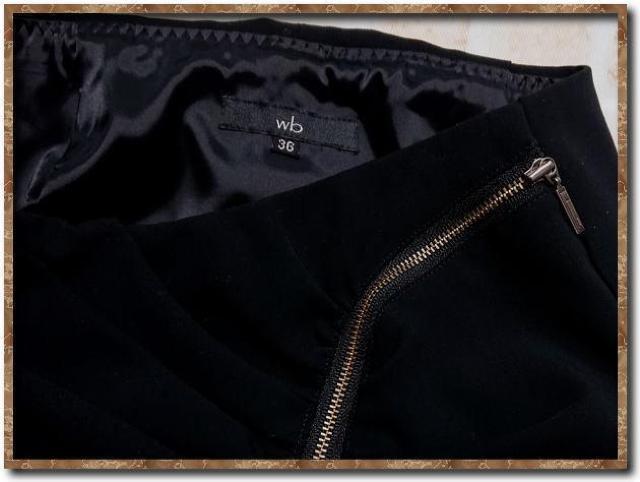 wb ダブルビー ファスナー付きスカート 黒 モガ < ブランド  wb ダブルビー ファスナー付きスカート 黒 モガ < ブランドの