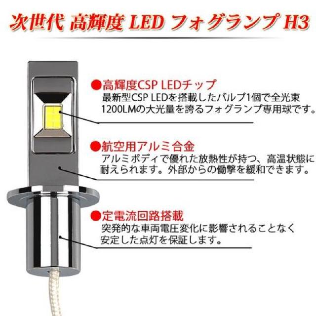 LEDフォグランプ H3 6000k12V/24V兼用 < 自動車/バイク LEDフォグランプ H3 6000k12V/24V兼用 < 自動車/バイク