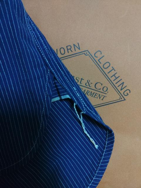 AtLast&CoストライプワークシャツTIMEWORNCLOTHING青山初期サイズ141/2長袖シャツEXILEAKIRA < ブランド  AtLast&CoストライプワークシャツTIMEWORNCLOTHING青山初期サイズ141/2長袖シャツEXILEAKIRA < ブランドの
