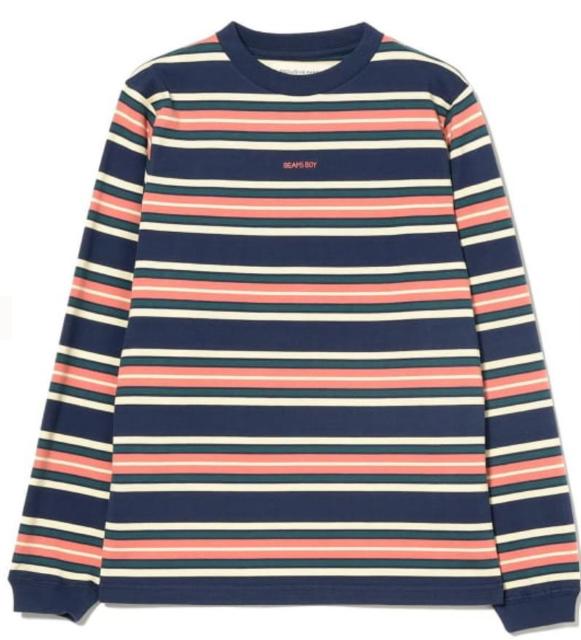 レディース エンブロイダリー ボーダー ロングスリーブ Tシャツ < 女性ファッション  レディース エンブロイダリー ボーダー ロングスリーブ Tシャツ  < 女性ファッションの