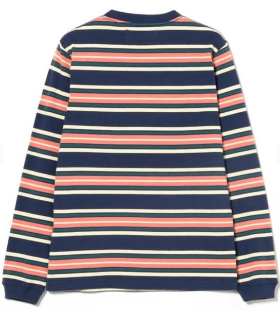 レディース エンブロイダリー ボーダー ロングスリーブ Tシャツ < 女性ファッション  レディース エンブロイダリー ボーダー ロングスリーブ Tシャツ < 女性ファッションの