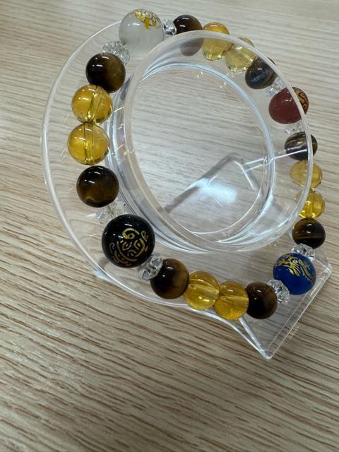 日本製 守護神風水ブレスレット、幸運のお守り、メノウ・タイガーアイ・シトリン・クリスタルブレスレット。 < 女性アクセサリー/時計 日本製 守護神風水ブレスレット、幸運のお守り、メノウ・タイガーアイ・シトリン・クリスタルブレスレット。 < 女性アクセサリー/時計の