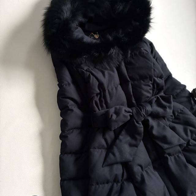 ◆美品◆スウィングル◆5万◆フォックスファー付きロングダウンコート◆ネイビー◆S < 女性ファッション ◆美品◆スウィングル◆5万◆フォックスファー付きロングダウンコート◆ネイビー◆S < 女性ファッションの