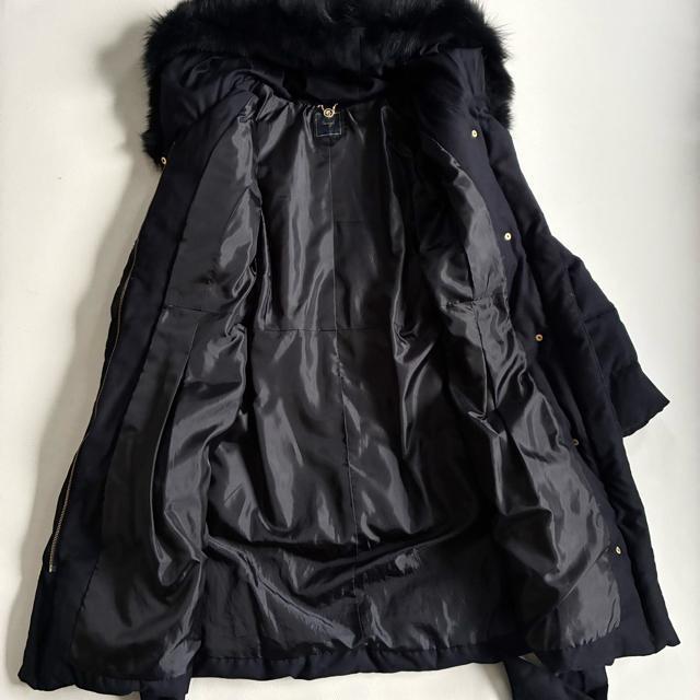 ◆美品◆スウィングル◆5万◆フォックスファー付きロングダウンコート◆ネイビー◆S < 女性ファッション ◆美品◆スウィングル◆5万◆フォックスファー付きロングダウンコート◆ネイビー◆S < 女性ファッションの